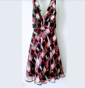 Vintage Betsey Johnson silk Halter dress